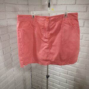 Nass Woman Ladies Size 16 Salmon Color Zipper & 2 Button Closure Skorts